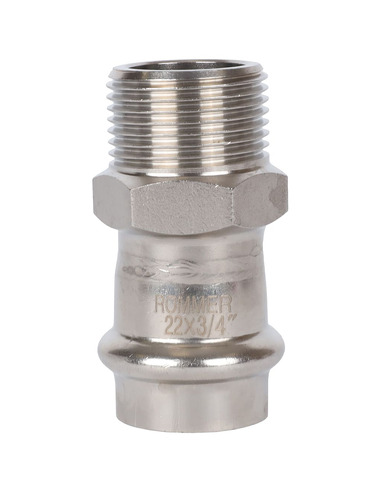 Переходник ROMMER 22x3/4" НР для нержавеющих труб пресс