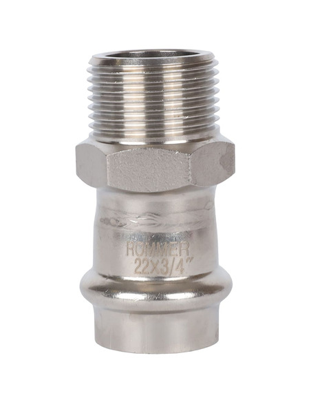 Переходник ROMMER 22x3/4" НР для нержавеющих труб пресс