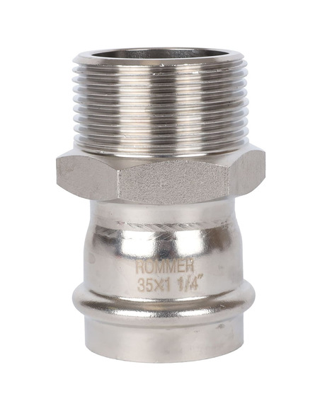 Переходник ROMMER 35x1 1/4" НР для нержавеющих труб пресс