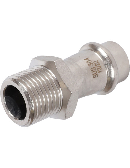 Переходник ROMMER 15x1/2" НР для нержавеющих труб пресс