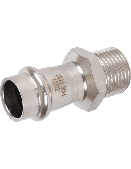 Переходник ROMMER 15x1/2" НР для нержавеющих труб пресс