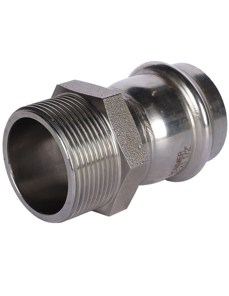 Переходник ROMMER 42x1 1/2" НР для нержавеющих труб пресс