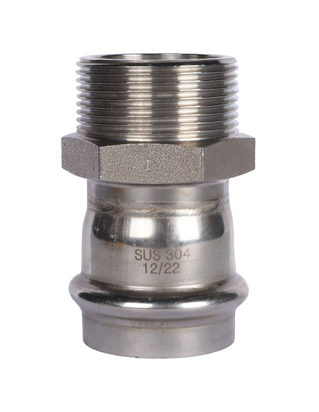 Переходник ROMMER 42x1 1/2" НР для нержавеющих труб пресс