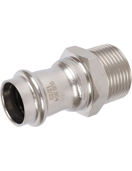 Переходник ROMMER 22x1" НР для нержавеющих труб пресс