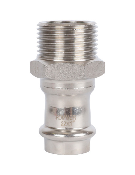Переходник ROMMER 22x1" НР для нержавеющих труб пресс