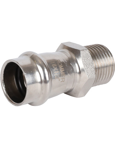 Переходник ROMMER 18x1/2" НР для нержавеющих труб пресс