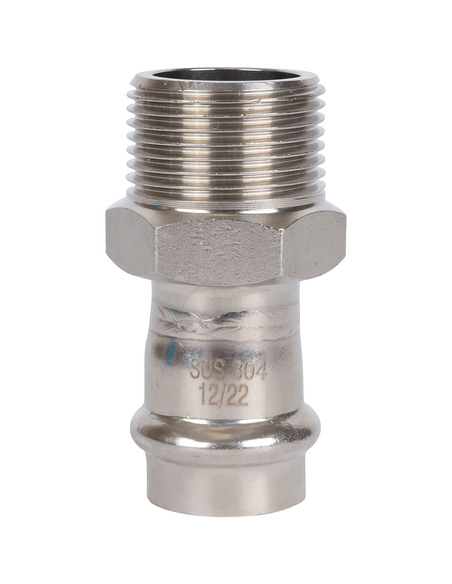 Переходник ROMMER 18x3/4" НР для нержавеющих труб пресс