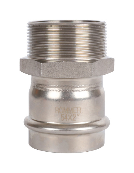 Переходник ROMMER 54x2" НР для нержавеющих труб пресс