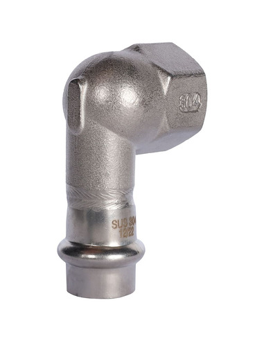 Угольник ROMMER 15х1/2" ВР для нержавеющих труб пресс