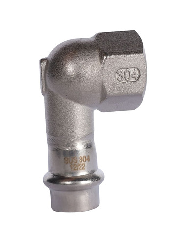 Угольник ROMMER 15х1/2" ВР для нержавеющих труб пресс