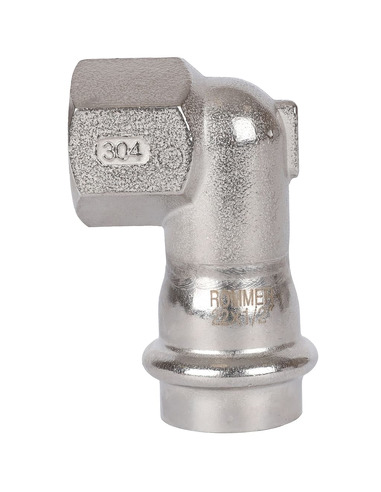 Угольник ROMMER 22х1/2" ВР для нержавеющих труб пресс