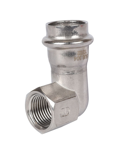 Угольник ROMMER 22х1/2" ВР для нержавеющих труб пресс