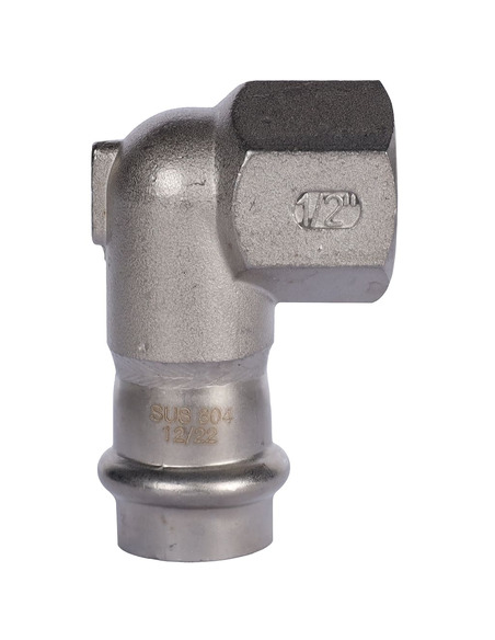 Угольник ROMMER 18х1/2" ВР для нержавеющих труб пресс