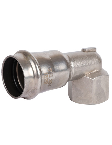 Угольник ROMMER 28х3/4" ВР для нержавеющих труб пресс