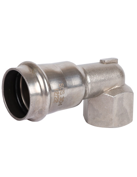 Угольник ROMMER 28х3/4" ВР для нержавеющих труб пресс