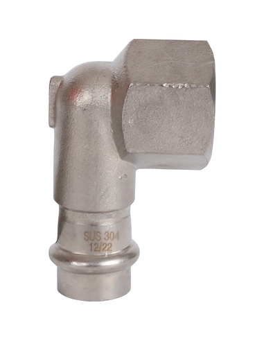 Угольник ROMMER 18х3/4" ВР для нержавеющих труб пресс