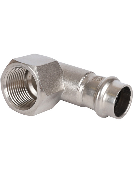 Угольник ROMMER 18х3/4" ВР для нержавеющих труб пресс