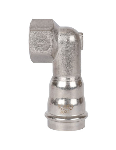 Угольник ROMMER 35х1" ВР для нержавеющих труб пресс