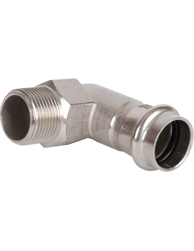 Угольник ROMMER 22х3/4" НР для нержавеющих труб пресс