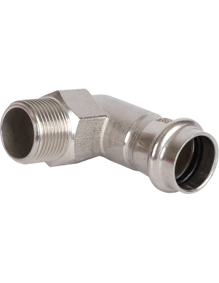 Угольник ROMMER 22х3/4" НР для нержавеющих труб пресс