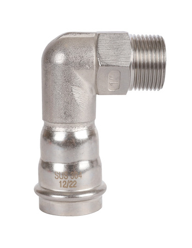 Угольник ROMMER 35х1" НР для нержавеющих труб пресс