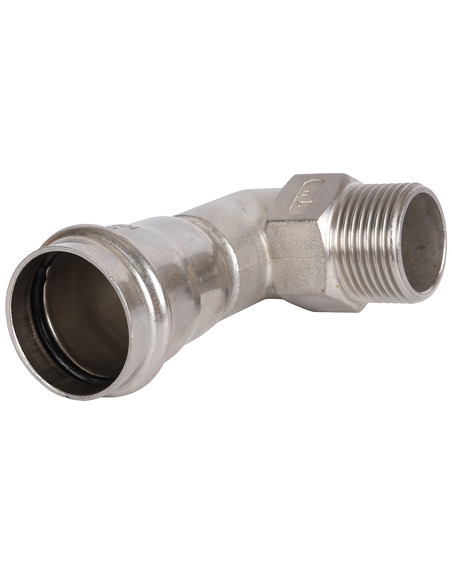 Угольник ROMMER 35х1" НР для нержавеющих труб пресс