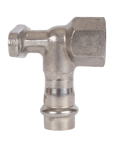 Угольник с креплением ROMMER 15х1/2" ВР для нержавеющих труб пресс