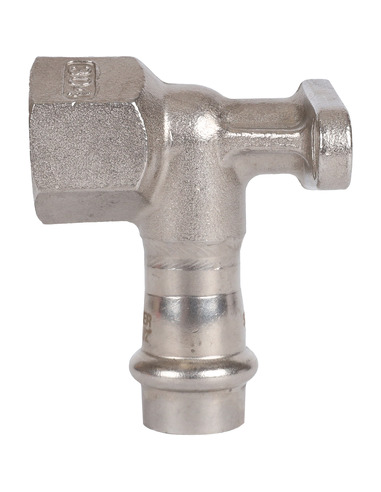 Угольник с креплением ROMMER 15х1/2" ВР для нержавеющих труб пресс