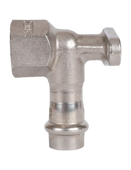 Угольник с креплением ROMMER 15х1/2" ВР для нержавеющих труб пресс