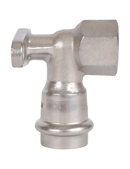 Угольник с креплением ROMMER 22х1/2" ВР для нержавеющих труб пресс