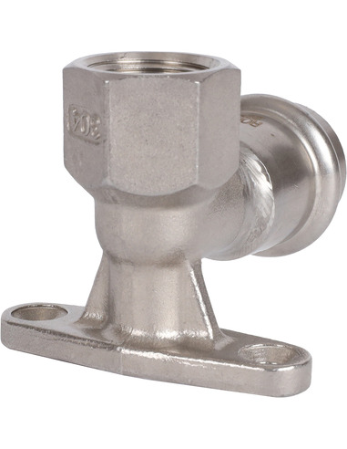 Угольник с креплением ROMMER 22х1/2" ВР для нержавеющих труб пресс