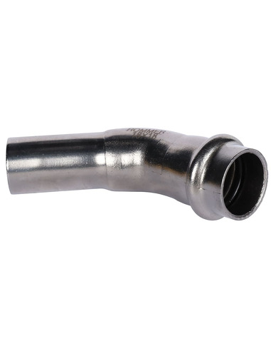 Угольник однораструбный ROMMER 18х45° для нержавеющих труб пресс