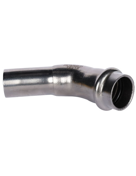 Угольник однораструбный ROMMER 18х45° для нержавеющих труб пресс