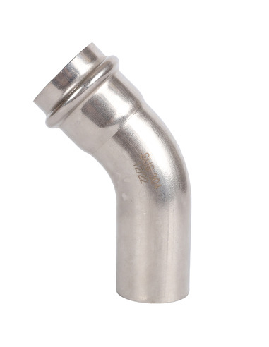 Угольник однораструбный ROMMER 42х45° для нержавеющих труб пресс