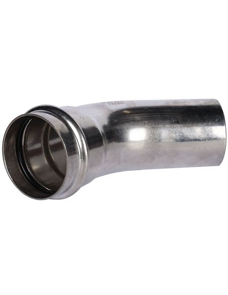 Угольник однораструбный ROMMER 54х45° для нержавеющих труб пресс