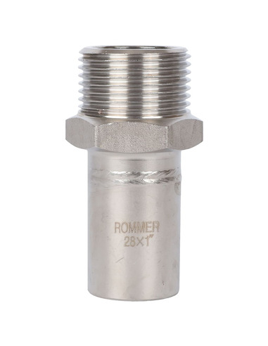 Вставка переходная ROMMER 28x1" НР для нержавеющих труб пресс