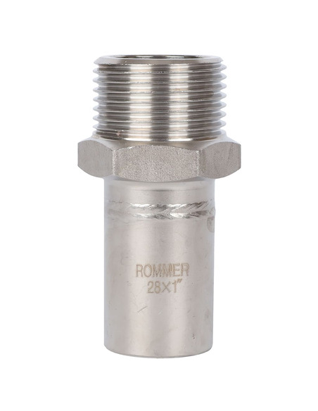 Вставка переходная ROMMER 28x1" НР для нержавеющих труб пресс