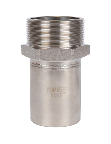 Вставка переходная ROMMER 54x2" НР для нержавеющих труб пресс