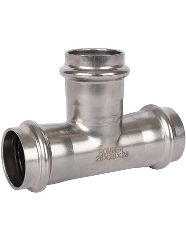 Тройник ROMMER 28х28х28 для нержавеющих труб пресс