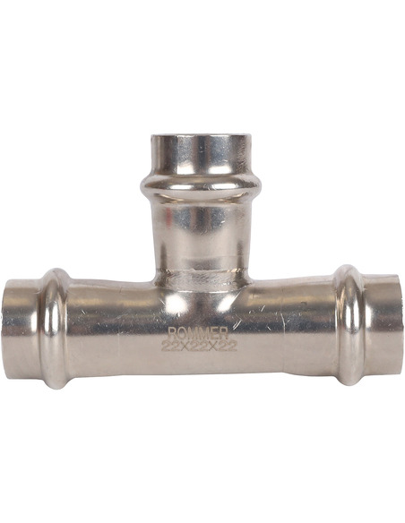 Тройник ROMMER 22х22х22 для нержавеющих труб пресс