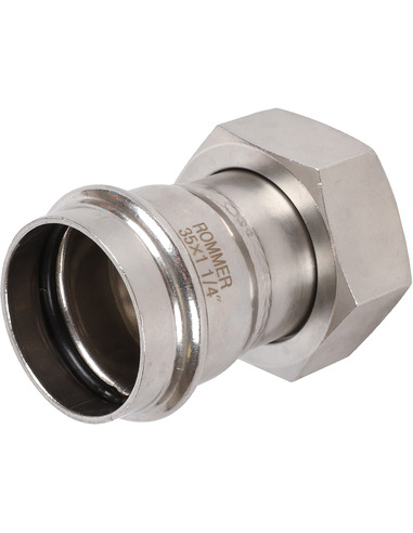 Переходник с накидной гайкой ROMMER 35x1 1/4" ВР для нержавеющих труб пресс