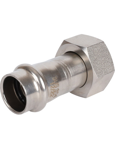 Переходник с накидной гайкой ROMMER 18x3/4" ВР для нержавеющих труб пресс