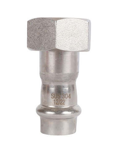 Переходник с накидной гайкой ROMMER 15x3/4" ВР для нержавеющих труб пресс