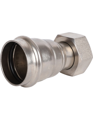 Переходник с накидной гайкой ROMMER 22x3/4" ВР для нержавеющих труб пресс