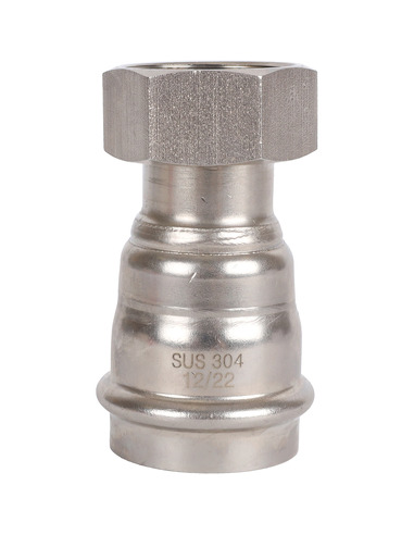 Переходник с накидной гайкой ROMMER 22x3/4" ВР для нержавеющих труб пресс