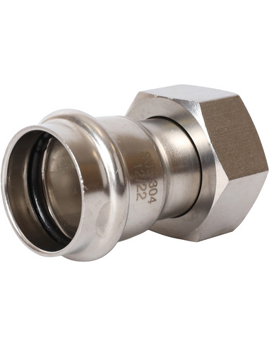 Переходник с накидной гайкой ROMMER 28x1" ВР для нержавеющих труб пресс