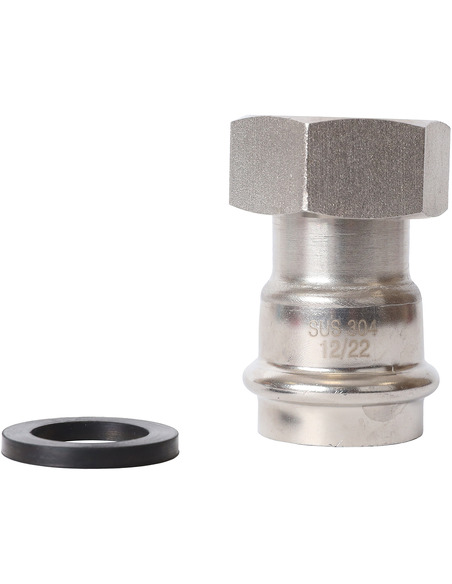 Переходник с накидной гайкой ROMMER 28x1" ВР для нержавеющих труб пресс