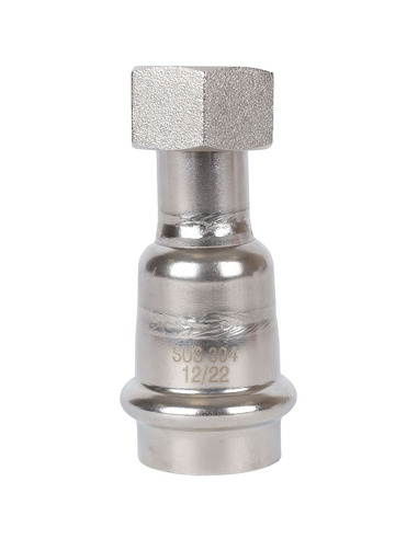 Переходник с накидной гайкой ROMMER 22x1/2" ВР для нержавеющих труб пресс