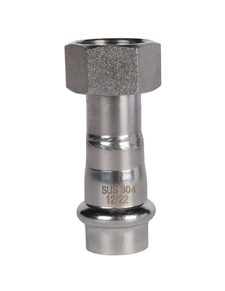 Переходник с накидной гайкой ROMMER 15x1/2" ВР для нержавеющих труб пресс