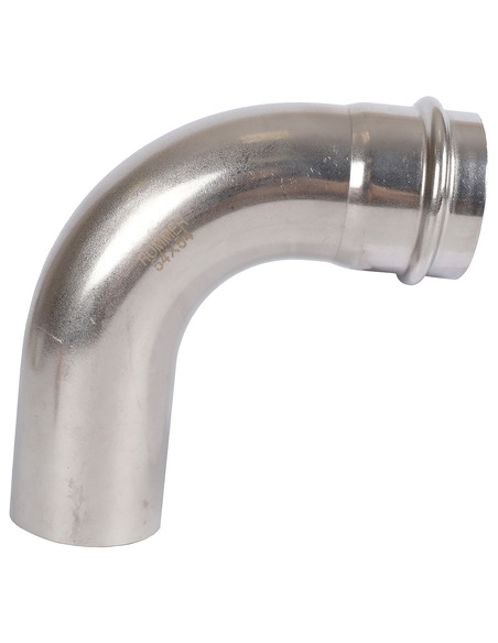 Угольник однораструбный ROMMER 54х90° для нержавеющих труб пресс